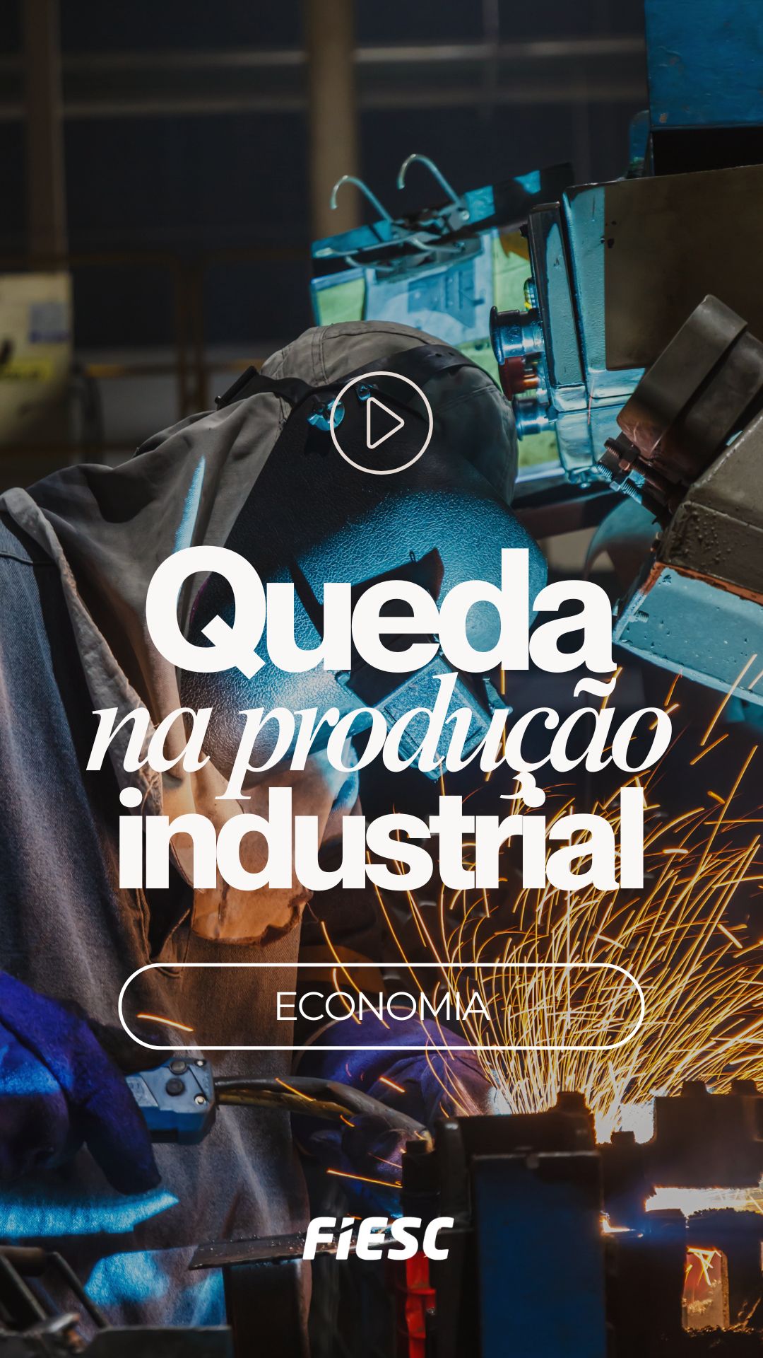 Queda na produção industrial