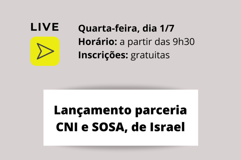 Live será na quarta-feira, dia 1/7