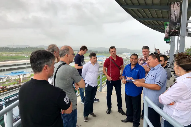 Grupo em visita ao Canal do Panamá