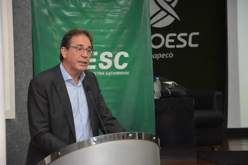 Presidente da FIESC, Mario Cezar de Aguiar (foto: Filipe Scotti)