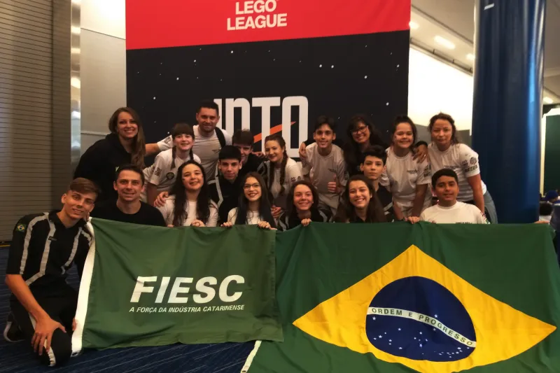 Em solo americano, catarinenses querem ficar entre os melhores do mundo na robótica. Foto: Divulgação/SESI