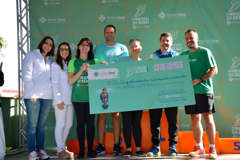 Vinte por cento do valor das inscrições foi doado para a APAE de Chapecó (foto: Lisiane Kerbes)