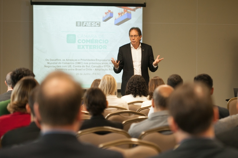 Aguiar destacou que uma das prioridades da Federação é internacionalização. Foto: Filipe Scotti