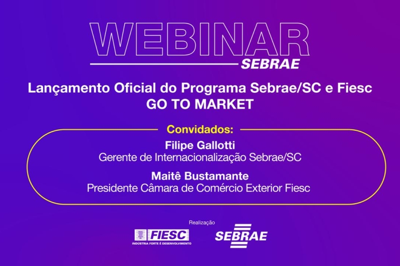 É HOJE: FIESC e SEBRAE lançam programa para fortalecer competitividade de micro e pequenas 