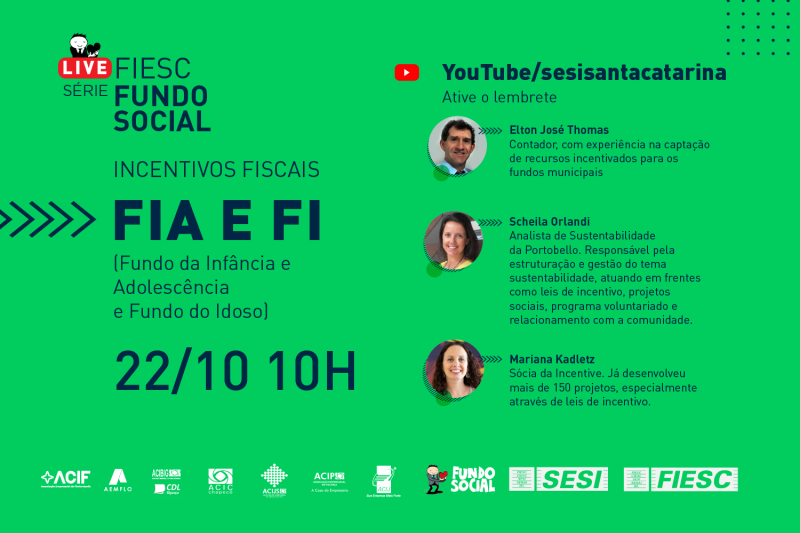 FIESC mostra como aportar recursos em projetos sociais voltados à infância, adolescência e idosos