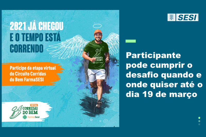 SESI está com inscrições abertas para a Corrida do Bem virtual