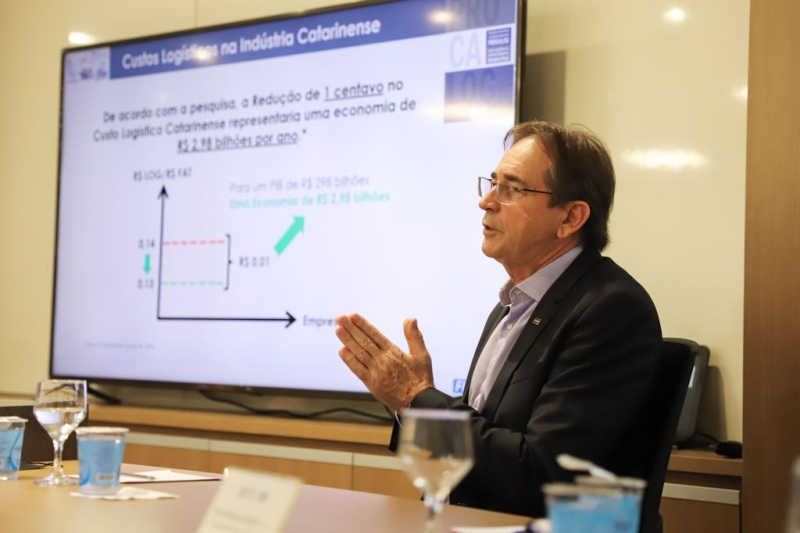 Presidente da FIESC, Mario Cezar de Aguiar (foto: Filipe Scotti)