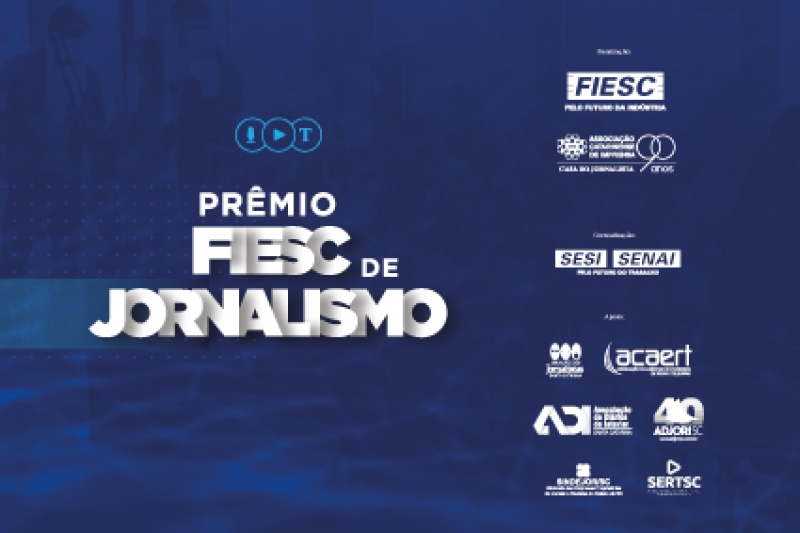 Hoje, às 19h30: FIESC entrega Prêmio de Jornalismo