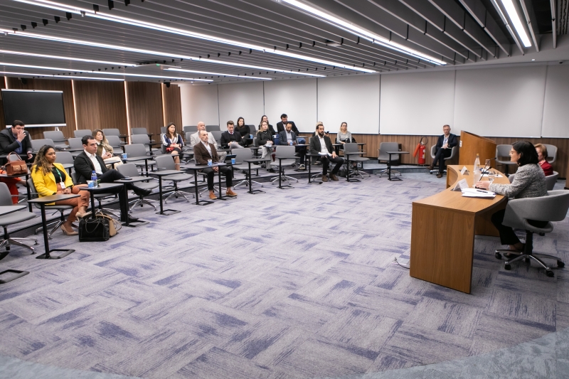 Tatiana Prazeres participou da reunião da Câmara de Comércio Exterior da FIESC (foto: Filipe Scotti) Tatiana Prazeres participou da reunião da Câmara de Comércio Exterior da FIESC (foto: Filipe Scotti)