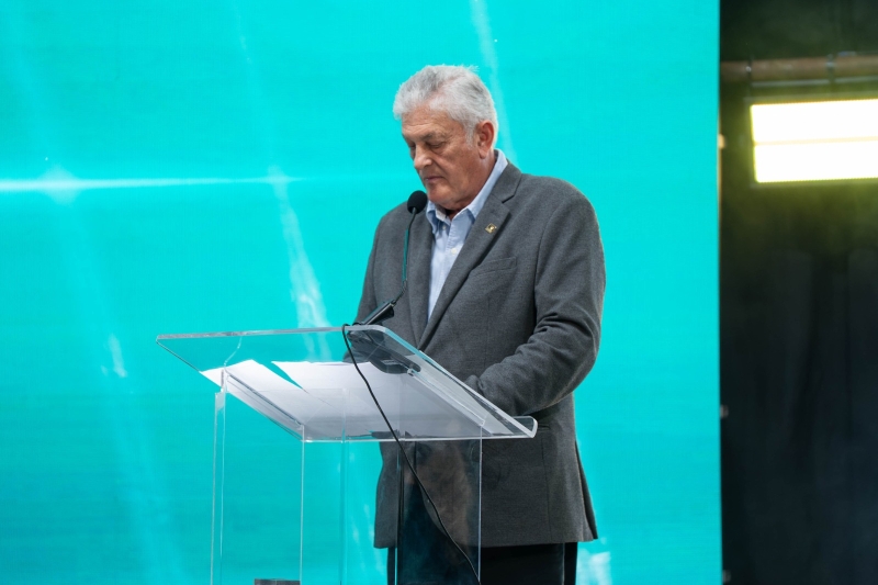 Vice-presidente Regional Oeste da FIESC, Waldemar Antônio Schmitz, ressaltou o papel estratégico do associativismo patronal. Foto: Hito filmes/Sinduscon Oeste Vice-presidente Regional Oeste da FIESC, Waldemar Antônio Schmitz, ressaltou o papel estratégico do associativismo patronal. Foto: Hito filmes/Sinduscon Oeste